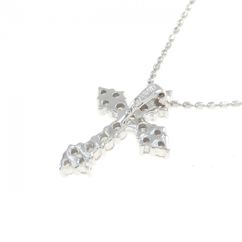 K18WG Dây chuyền kim cương chéo 0.30CT - Hàng hiệu Authentic 861953