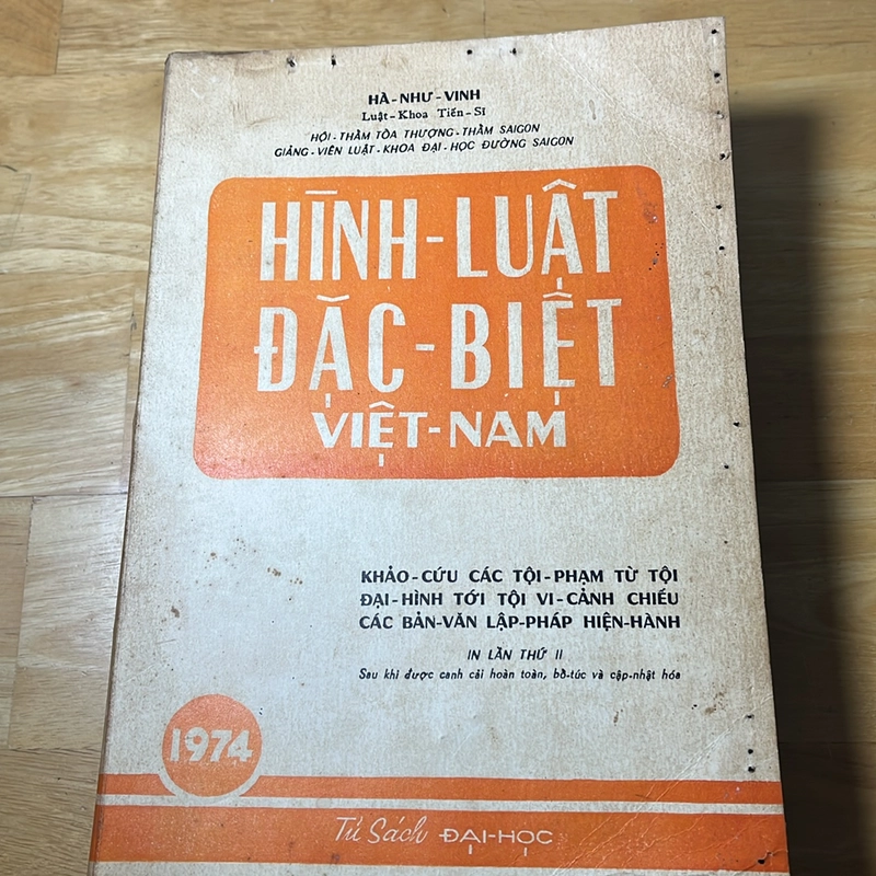 Hình Luật Đặc Biệt - Hà Như Vinh tiến sĩ luật khoa [sách xưa - cồ luật - trước 1975] 490902