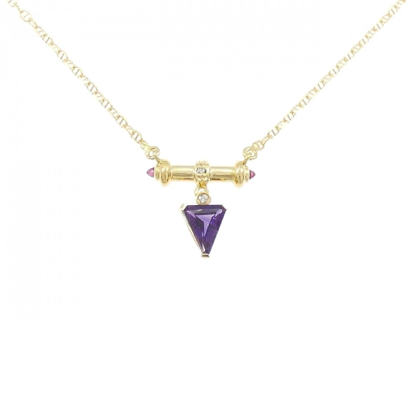 K18YG Đá màu Dây chuyền - Hàng hiệu Chính hãng 858985