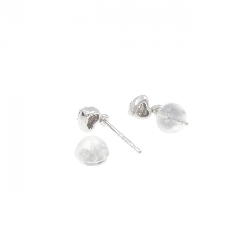 K18WG Bông tai kim cương hình trái tim 0.10CT - Hàng hiệu chính hãng 872819