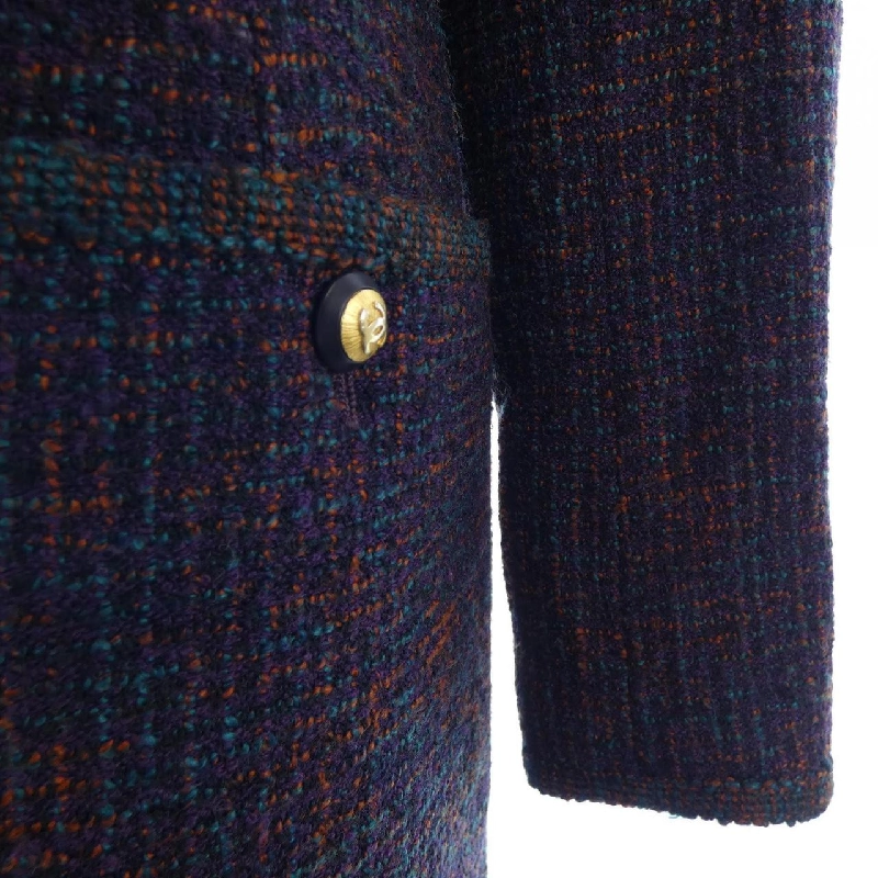 【Mã giảm giá】【Cổ điển】Áo khoác không cổ CHANEL 639047