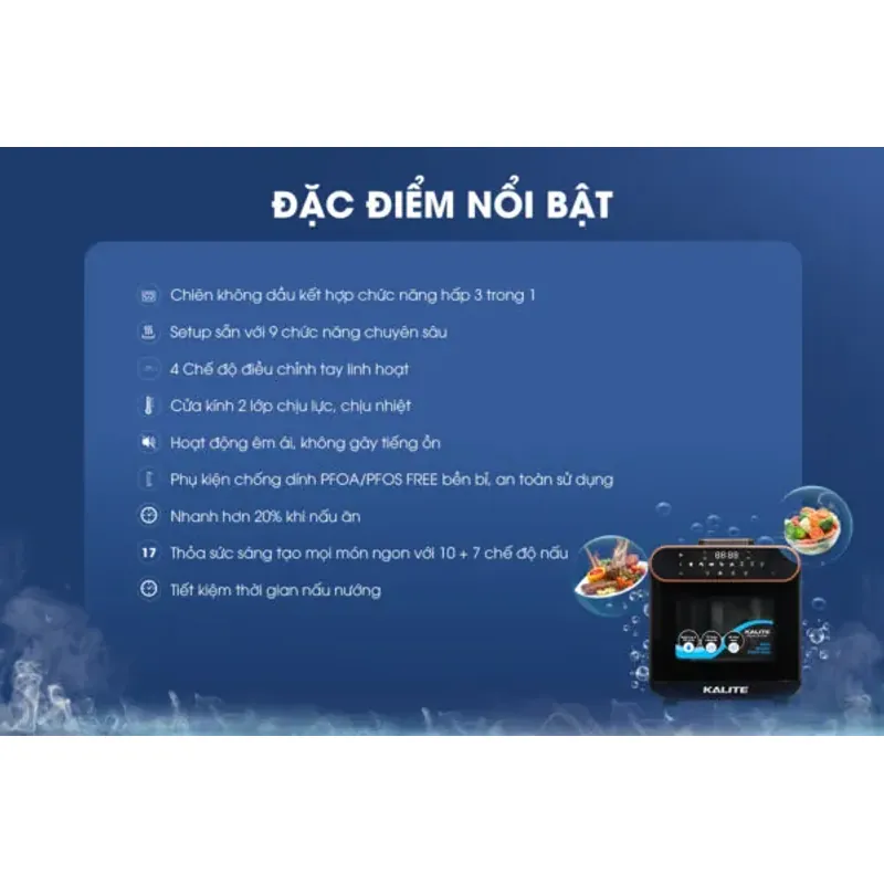 KALITE STEAM PRO 15L – CHIÊN HƠI NƯỚC 3IN1 GIỮ MỌI MÓN MỌNG NƯỚC & GIÒN RỤM! 718154