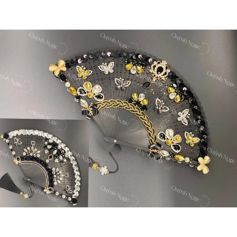 Quạt Đính Đá Hầu Đồng 2 Mặt 612689