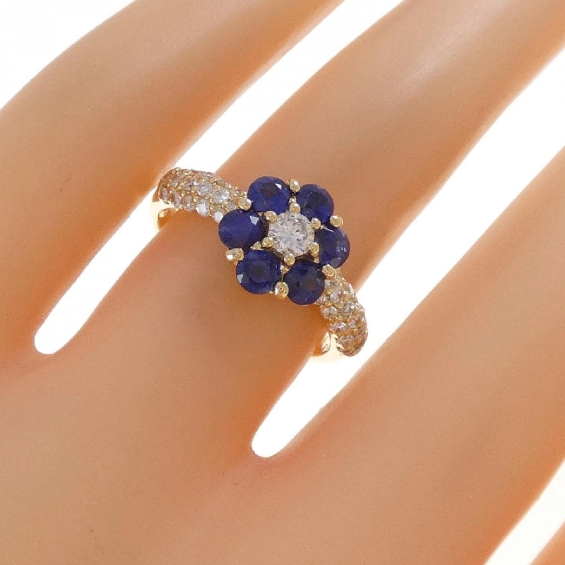 Nhẫn Sapphire Hoa K18YG 0.87CT 665807