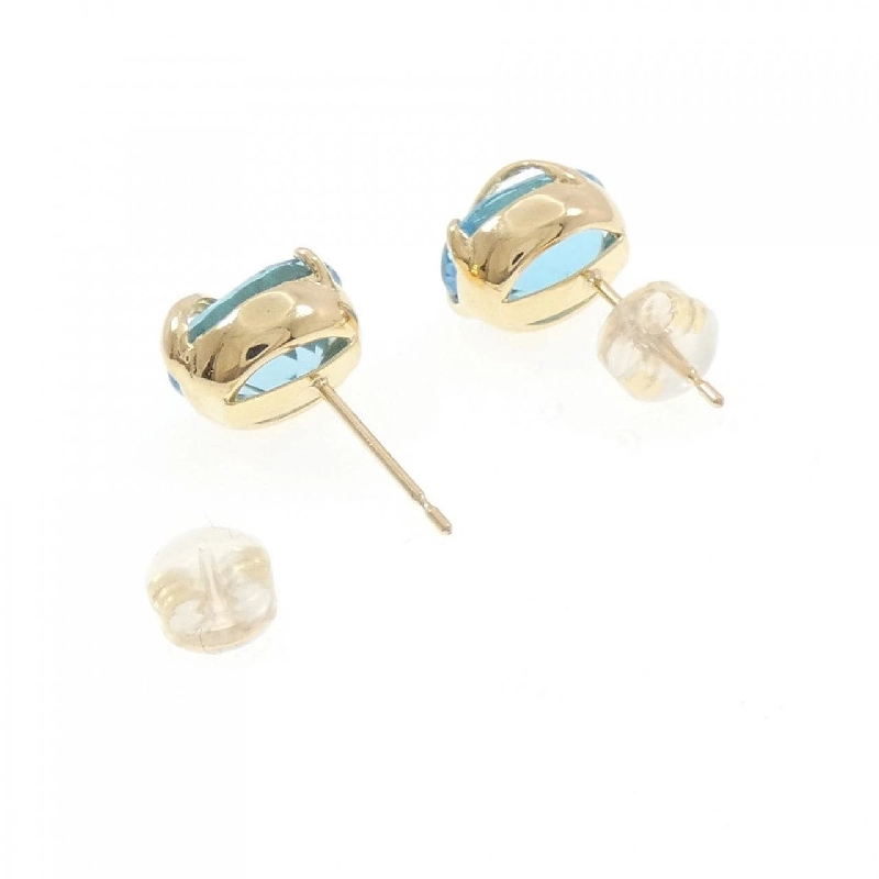 K18YG Blue Topaz Bông tai - Hàng hiệu Chính hãng 870873