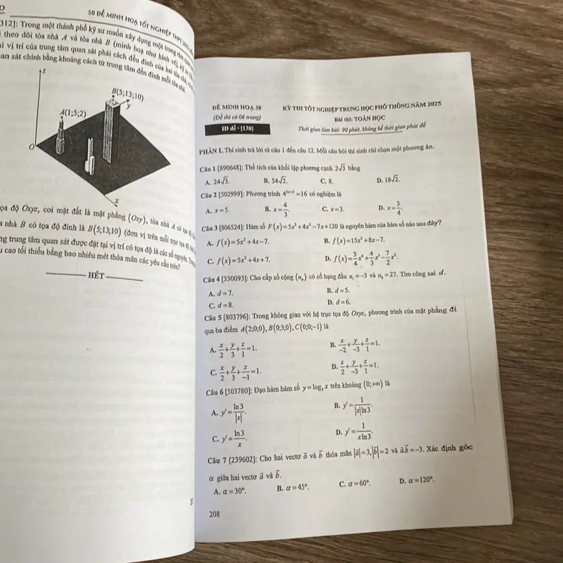 50 đề tốt nghiệp thpt toán, bám sát đề thi thật (chưa có đáp án) 784623