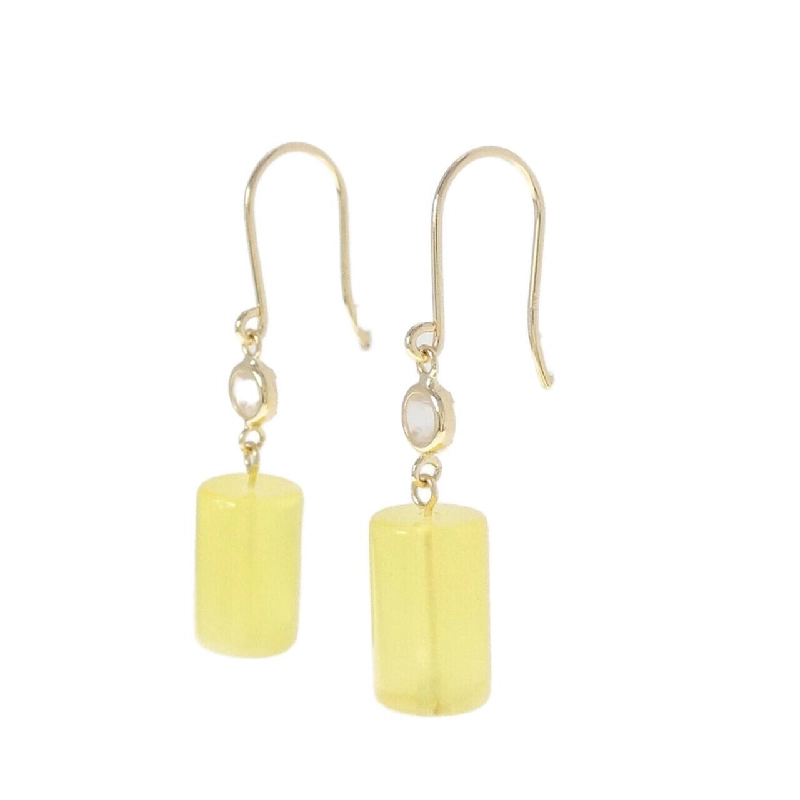 K18YG Bông tai hổ phách - Hàng hiệu Authentic 876980