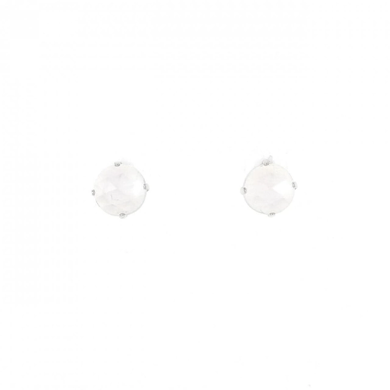 K18WG Đá mặt trăng Bông tai - Hàng hiệu Chính hãng 869008