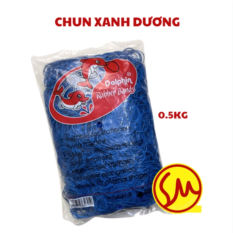 VÒNG CHUN, DÂY THUN, DÂY NỊT BUỘC, DÂY CHUN MÀU XANH DƯƠNG GIÁ RẺ 500gr​ (Mẫu mới) 466552