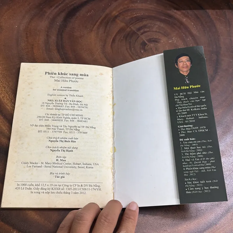 [Chữ Ký Tác Giả] - II Thơ: Phiên Khúc Sang Mùa - Mai Hữu Phước - 2012 998101