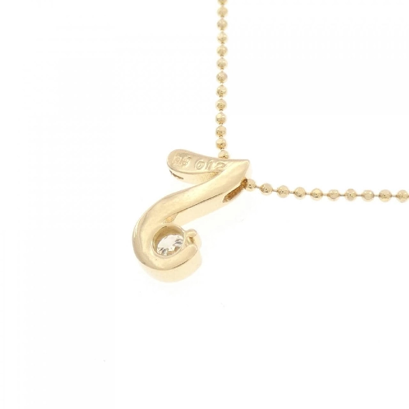 K18YG Nốt nhạc Dây chuyền kim cương 0.12CT - Hàng hiệu Chính hãng 861777