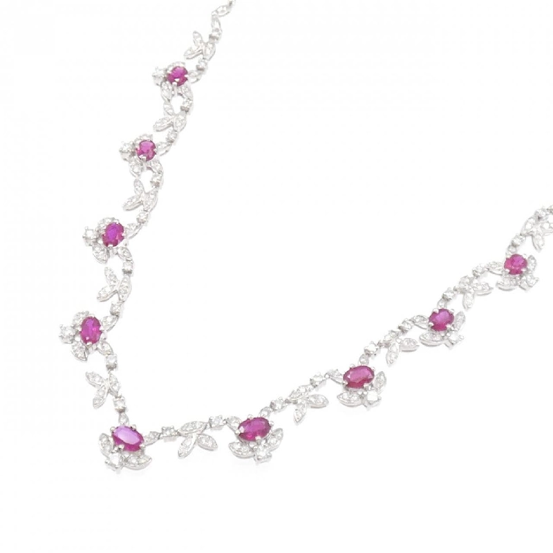 K18WG Dây chuyền Ruby 4.35CT - Hàng hiệu Chính hãng 867230