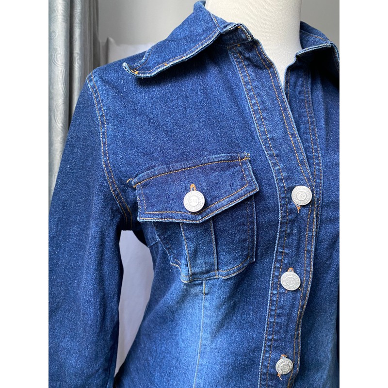 áo khoác jean, áo denim freesize nữ 70427