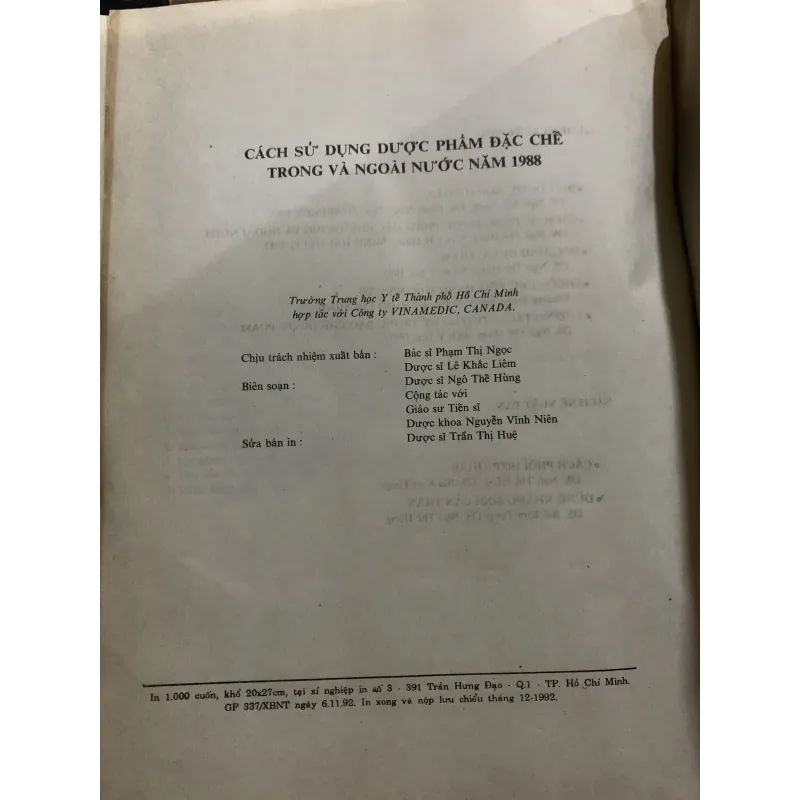 CÁCH SỬ DỤNG DƯỢC PHẨM ĐẶC CHẾ TRONG VÀ NGOÀI NƯỚC 998575