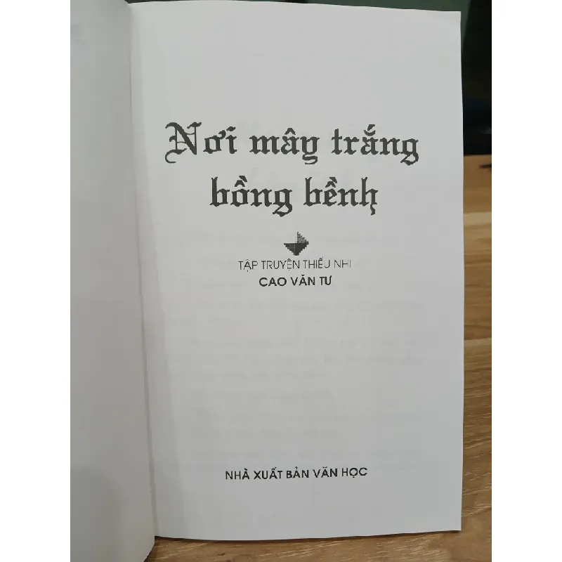 Nơi mây trắng bồng bềnh – Cao Văn Tư 560815