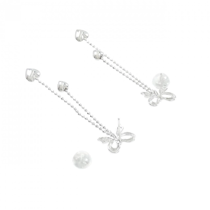 K14WG Nơ×Trái tim Bông tai Kim cương - Hàng hiệu Chính hãng 867855