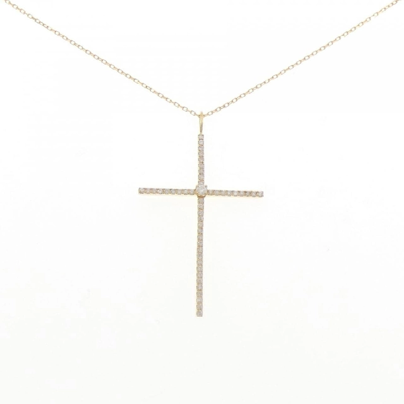 K18YG Dây chuyền kim cương chéo 0.35CT - Hàng hiệu chính hãng 847163