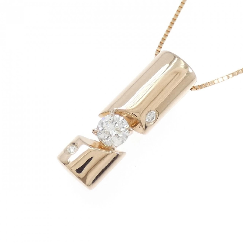 K18PG Dây chuyền kim cương 0.326CT - Hàng hiệu Authentic 858946