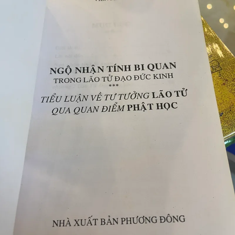 NGỘ NHẬN TÍNH BI QUAN TRONG LÃO TỬ ĐẠO ĐỨC KINH - VIÊN MINH  1030594