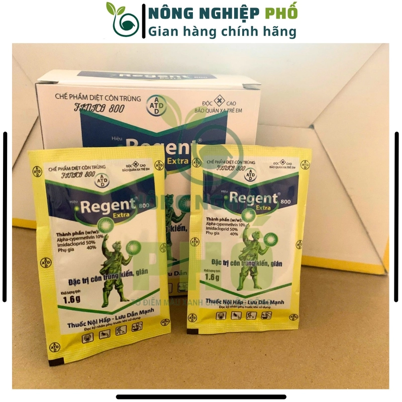 10 REGENT 800 (gói 1.6g) DATE MỚI - Diệt Kiến, Gián, Bọ Chét, Mạt, Rầy, Nhện, Bọ Trĩ, Sâu 508270