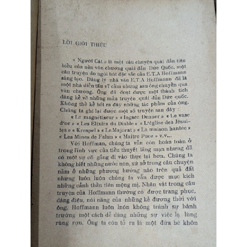 Người cát - Hoffmann ( bản dịch của Trương Đình Cử 0 995726