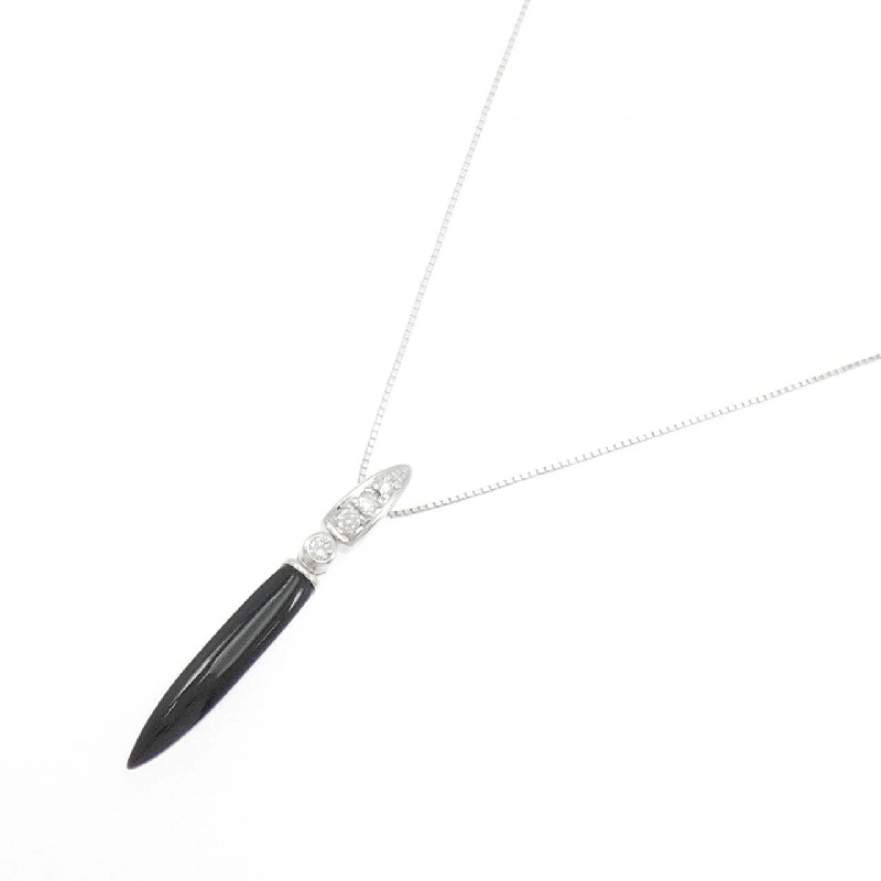 K18WG Onyx Necklace - Hàng hiệu Authentic 858071