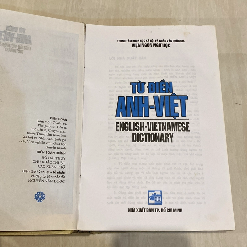 TỪ ĐIỂN ANH - VIỆT, BÌA CỨNG, XUẤT BẢN NĂM 2002 525324