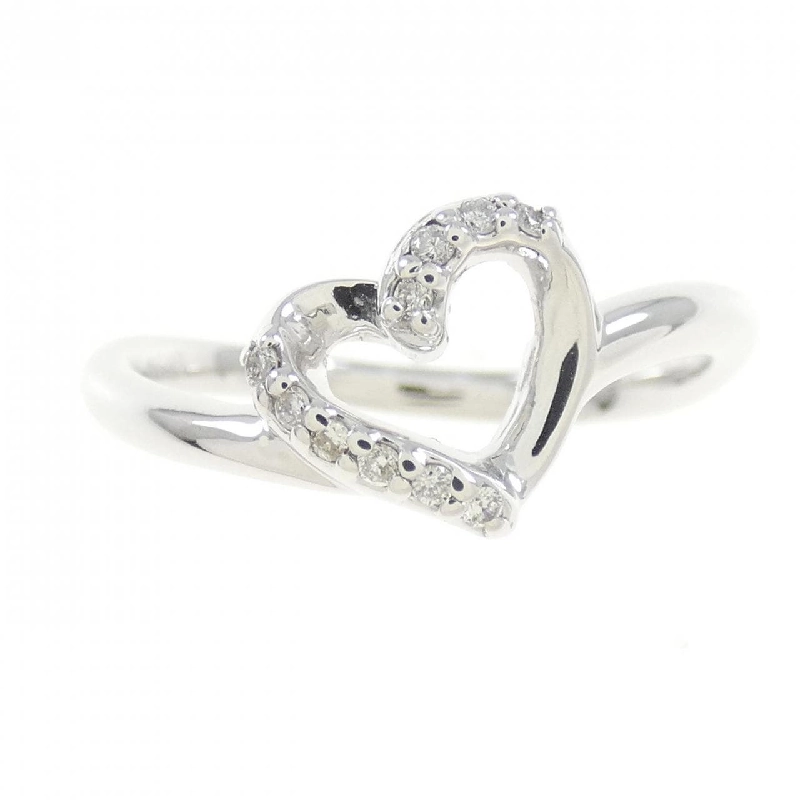 Nhẫn kim cương hình trái tim K18WG 0.05CT 672920