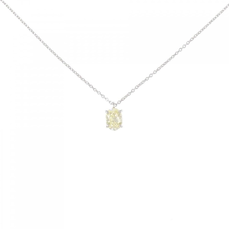 Dây chuyền kim cương PT900/PT850 0.575CT FLY VVS2 cắt oval - Hàng hiệu chính hãng 875636