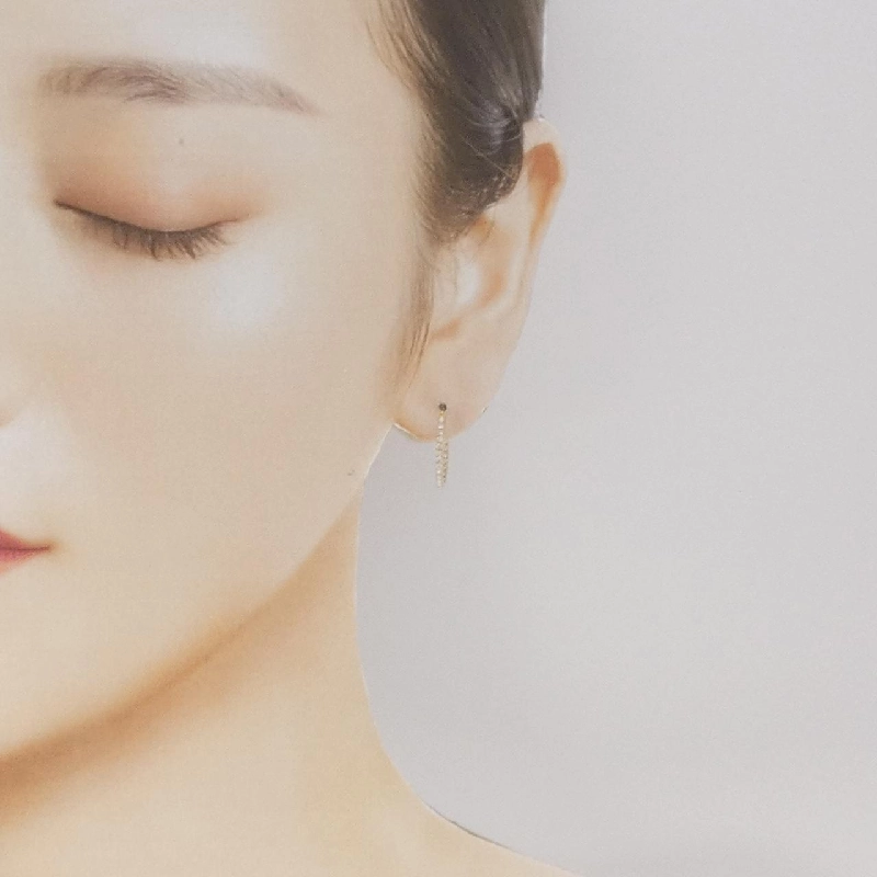 Bông tai kim cương 750YG một bên - Hàng hiệu Authentic 874698