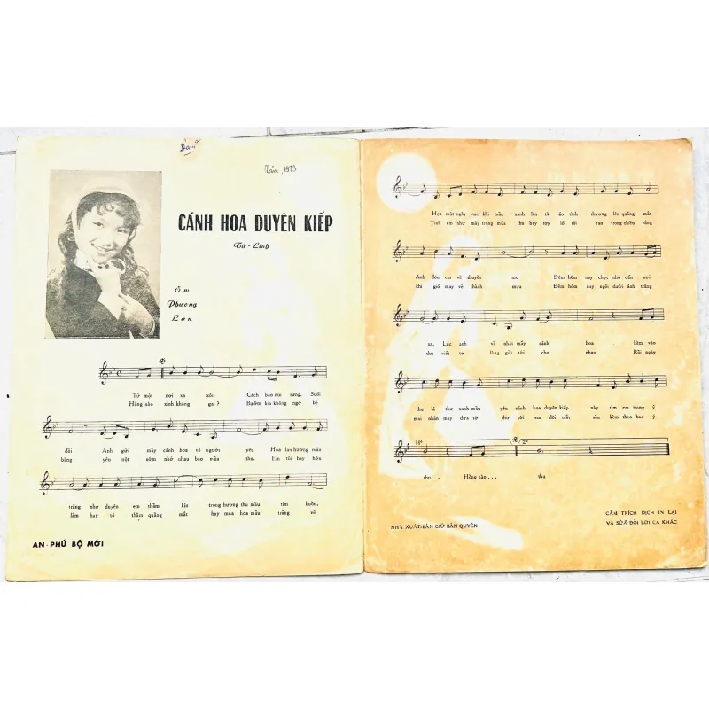 Tờ Nhạc Xưa 1960: CÁNH HOA DUYÊN KIẾP - Tử Linh (Đoàn Chuẩn) - NXB An Phú 728125