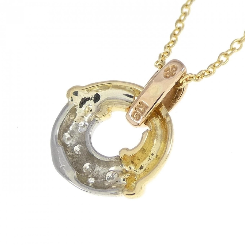 K18 Ba màu/750YG Dây chuyền kim cương - Hàng hiệu Chính hãng 864443