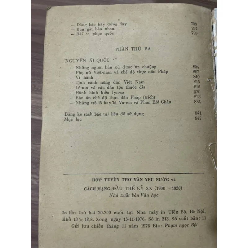 HỢP TUYỂN THƠ VĂN YÊU NƯỚC THƠ VĂN YÊU NƯỚC và CÁCH MẠNG ĐẦU THẾ KỶ XX 1900 - 1930 748023