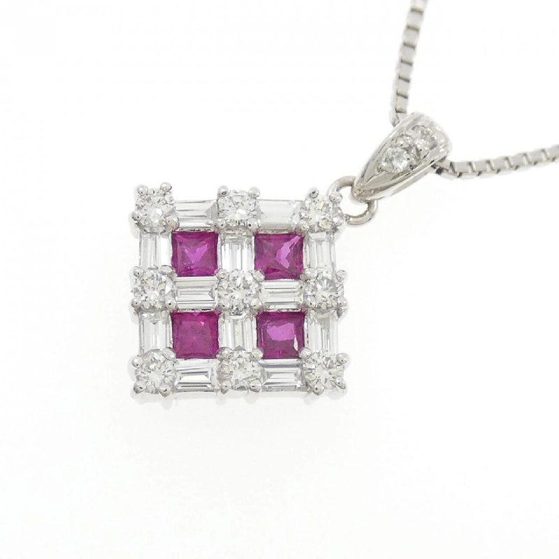 Dây chuyền ruby PT900/PT850 0.68CT - Hàng hiệu Authentic 859053