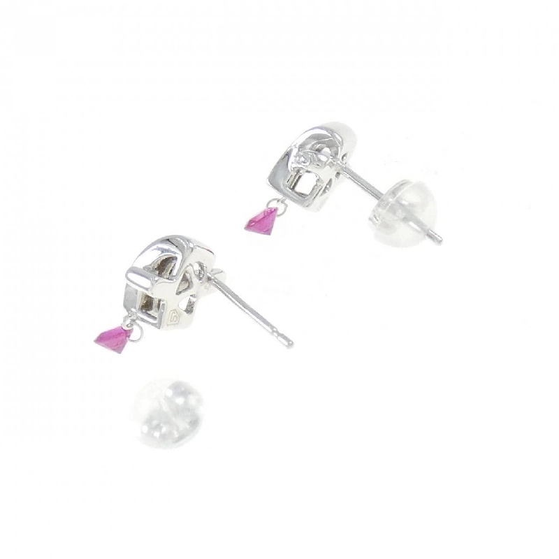 K18WG Bông tai Ruby - Hàng hiệu Chính hãng 867890