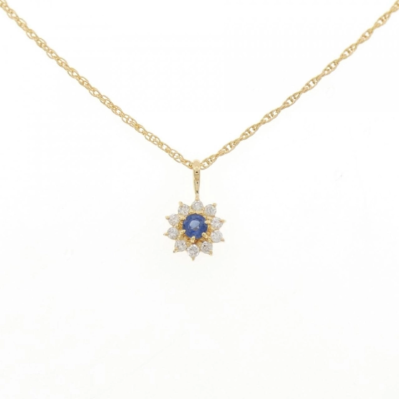 K18YG Sapphire Necklace 0.20CT - Hàng hiệu Authentic 858150