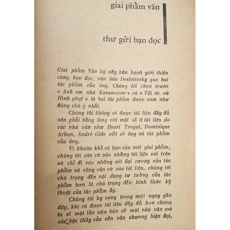 Giai phẩm Văn: Dostoievsky 523317