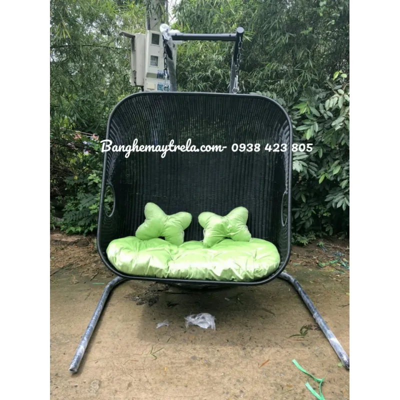 Ghế xích đu đôi mây nhựa 675056