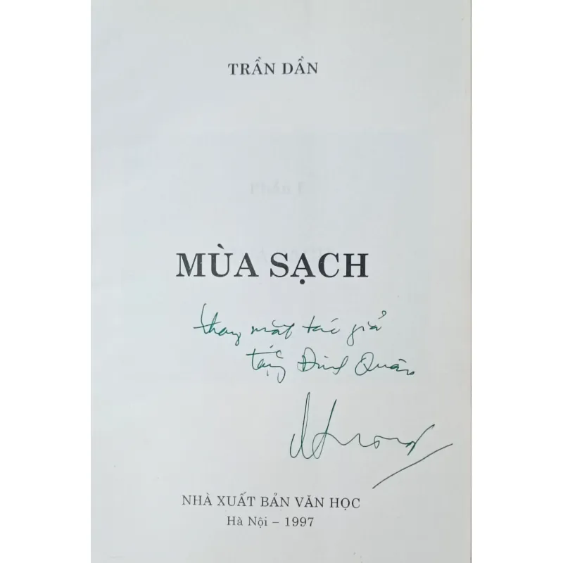 Mùa sạch (Trần Dần, có chữ ký Dương Tường) 477897