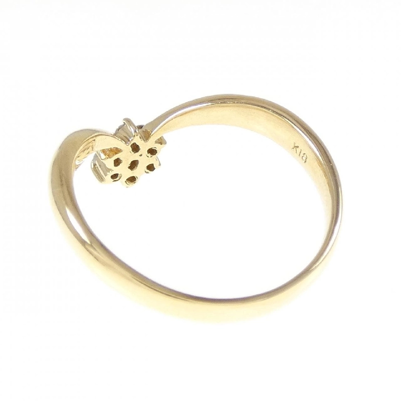 Nhẫn kim cương hoa K18YG 0.10CT 671400