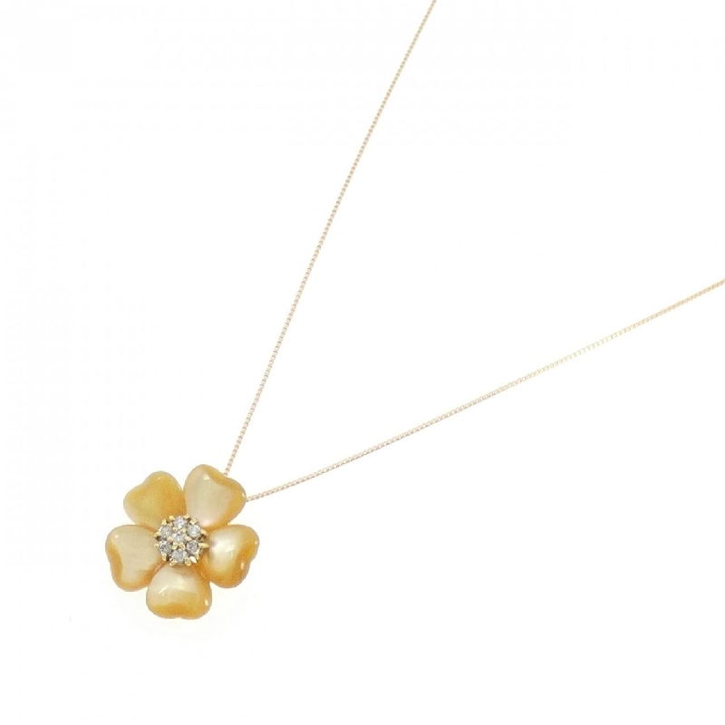 K18YG Hoa Mẹ Ngọc Trai Dây Chuyền - Hàng hiệu Chính hãng 860362