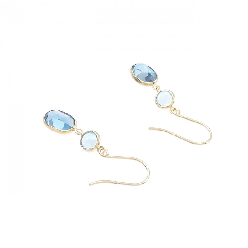 K18YG Blue Topaz Bông tai - Hàng hiệu Chính hãng 870841