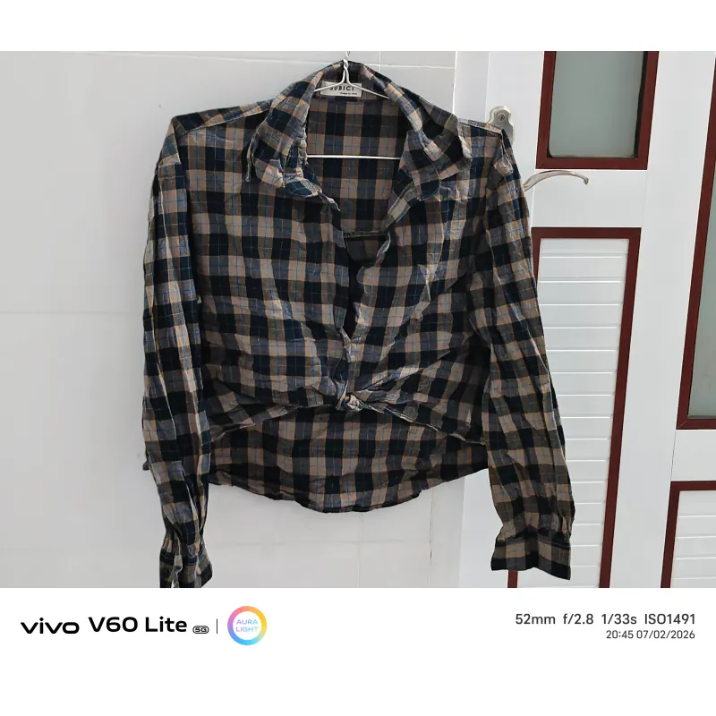 Áo sơ mi caro tay dài nữ 797644