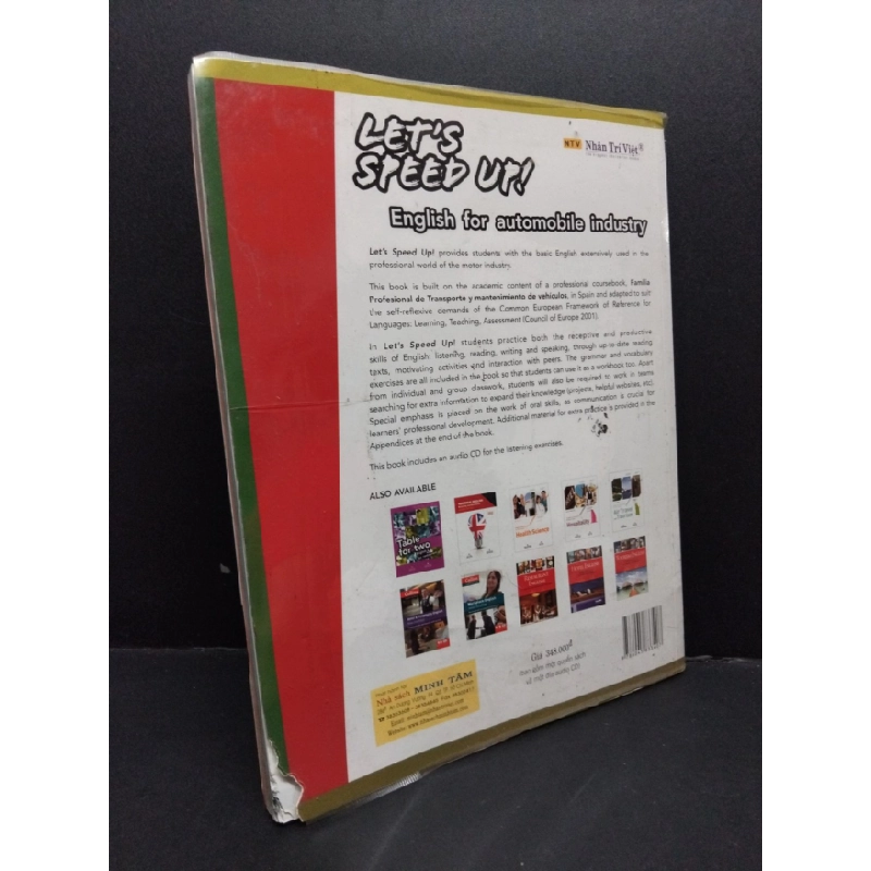 [Phiên Chợ Sách Cũ] Let's Speed up! English for Automobile Industry sách bìa sau sách giấy màu kèm CD 2303 424275