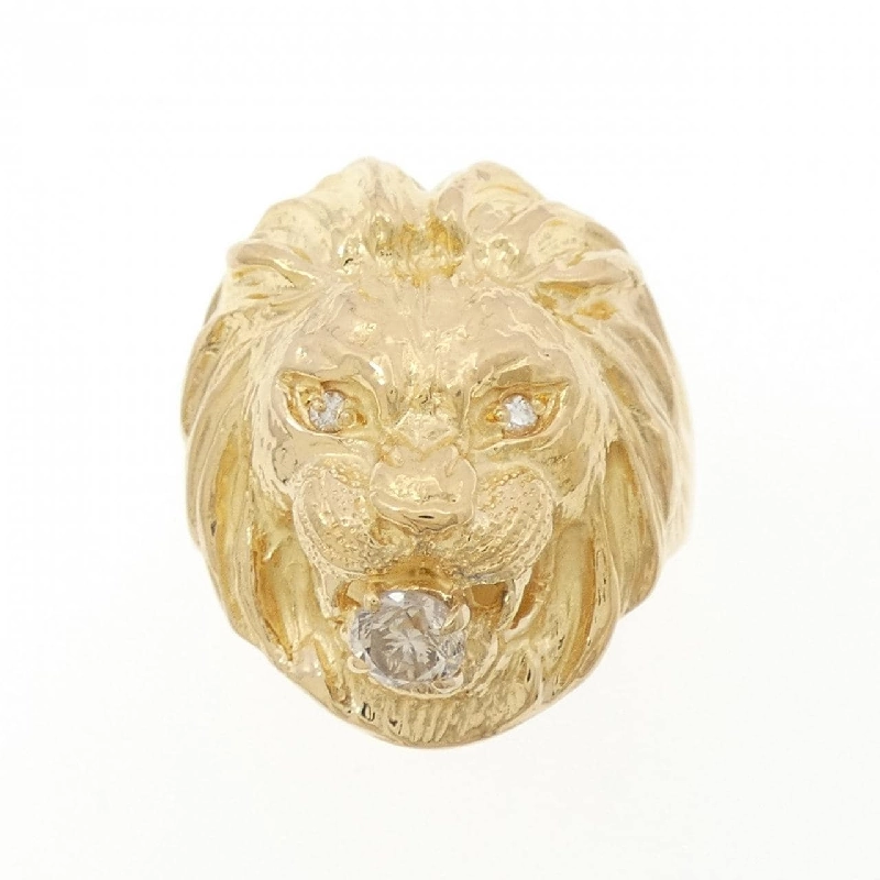 Nhẫn kim cương K18YG hình sư tử 0.27CT - Hàng hiệu Authentic 846984