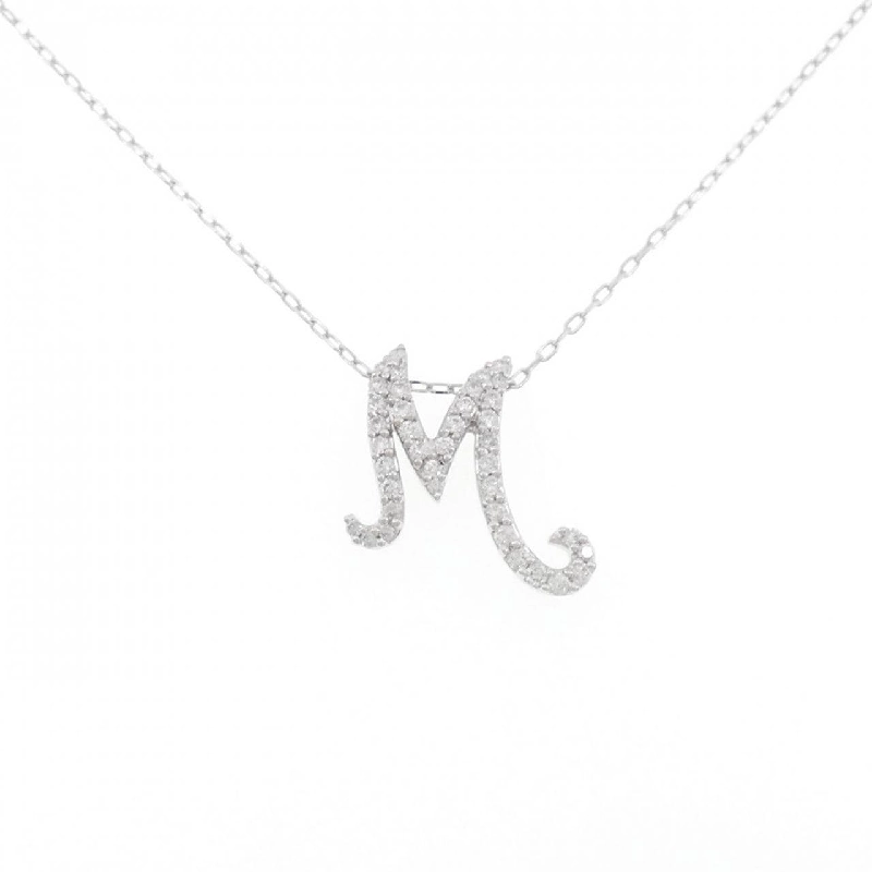 Dây chuyền kim cương chữ M 750WG/K18WG - Hàng hiệu Authentic 0.28CT 861911