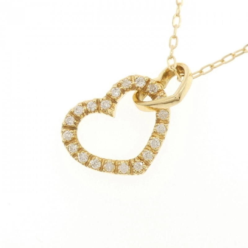 K18YG Dây chuyền kim cương hình trái tim 0.15CT - Hàng hiệu Chính hãng 863873