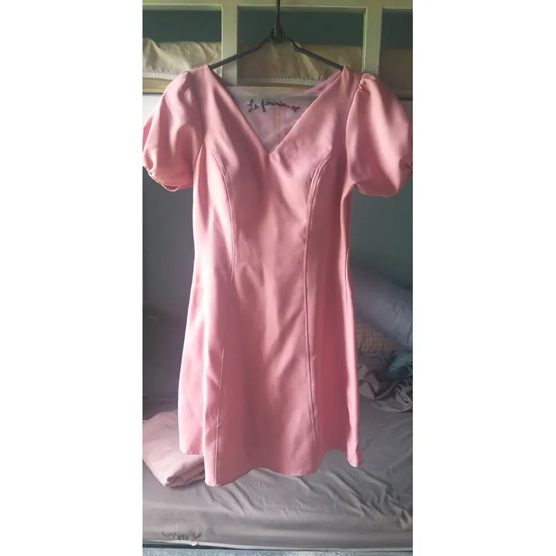 Đầm chữ A màu hồng ruốc size S/M  1053557