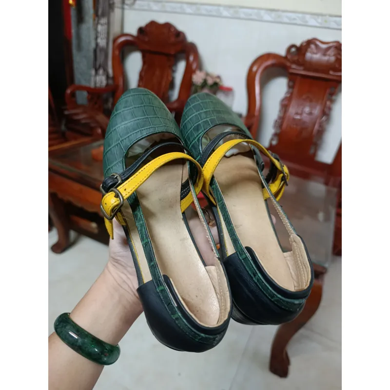 Giày nữ hàng hiệu  da bò thật  664651