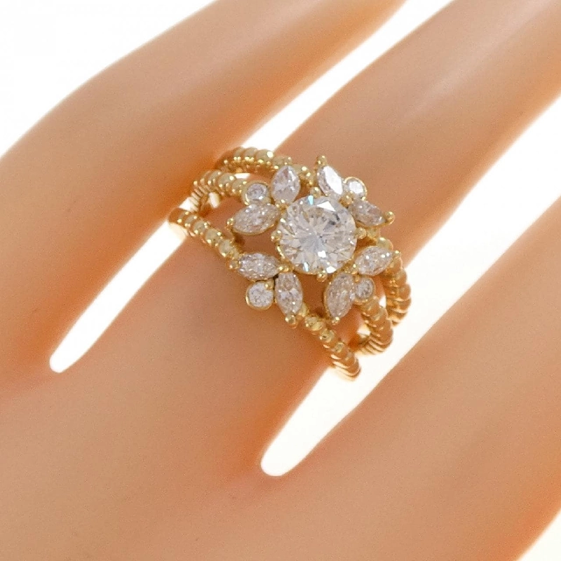 Nhẫn kim cương 750YG 0.57CT - Hàng hiệu Authentic 852500